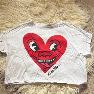 Zara kids girls Keith Haring logo tee
